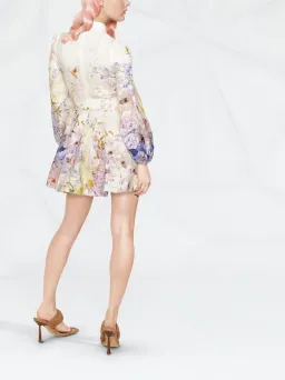 Zimmermann The Rhythmic Buttoned Mini Dress Citrus Garden Size 10 for rent on The Volte - image 2