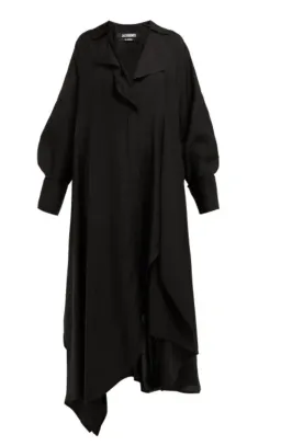 Jacquemus Rosaria Twill Dress In Black Size 6 for rent on The Volte - image 2