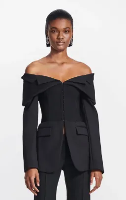 Dion Lee Hook Eye Tube Blazer Black Size 6 for rent on The Volte - image 2