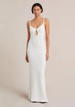 Bec and Bridge Effie Knit Key Maxi Dress Ivory Size 10 for rent on The Volte - image 1