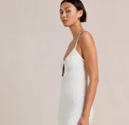 Bec and Bridge Effie Knit Key Maxi Dress Ivory Size 10 for rent on The Volte - image 3