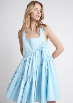 Aje Casabianca Sleeveless Braided Dress Ice Blue Size 14  for rent on The Volte - image 2