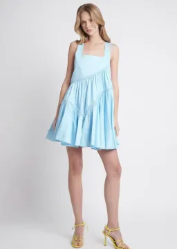 Aje Casabianca Sleeveless Braided Dress Ice Blue Size 14  for rent on The Volte - image 1