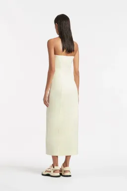 Sir The Label Marco Structured Midi Dress In Lemon Yellow Size 1 / AU 8 for rent on The Volte - image 4