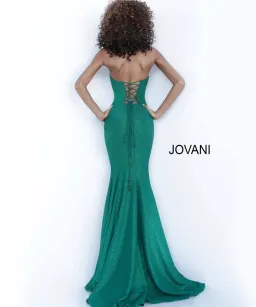 Jovani Style #8063 Strapless Dress Green Size 8 for rent on The Volte - image 2