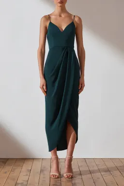 Shona Joy Core Cocktail Dress in Seaweed Green Size 8  for rent on The Volte - image 2