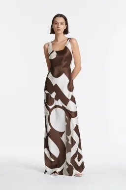 Sir the Label Julien Asymmetric Slip In Abstract Chocolate Size AU 10 for rent on The Volte - image 3