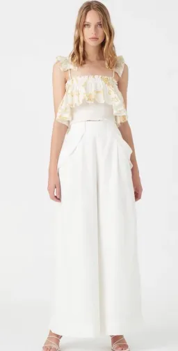 Aje Mimosa Smock Frill Cami Top Print Size 6 for rent on The Volte - image 1