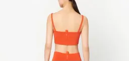 Marc Jacobs Logo Knit Bandeau Cropped Top Orange Size 12 for rent on The Volte - image 2