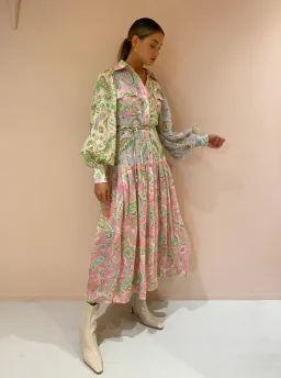 Alemais - Marta Patchwork Shirt Dress Print - Size 12 for rent on The Volte - image 3