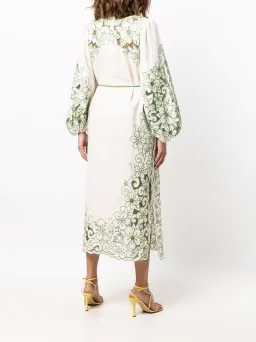 Zimmermann Teddy Floral Midi Dress Cream/Green Size 2 for rent on The Volte - image 3