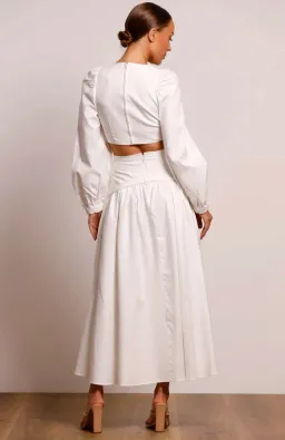 Pasduchas Meadows Crop Top and Maxi Skirt Set White Size 8 for rent on The Volte - image 5