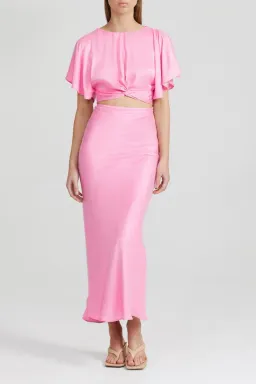 Acler Celcil Confetti Pink Top and Skirt Set Pink Size 8 for rent on The Volte - image 1