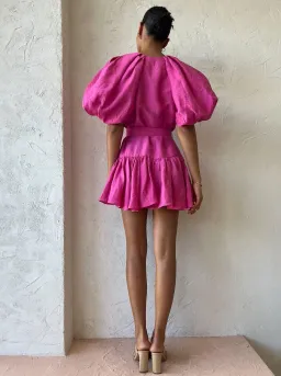 Acler Wheatland Dress in Flamingo Pink Size 8 for rent on The Volte - image 2