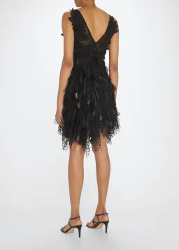 Zimmermann Rhythmic Fluted Mini Dress Black Size 1/Au 10 for rent on The Volte - image 2