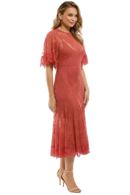 Talulah Blind Love Midi Dress  Rosewood Size 8 for rent on The Volte - image 2