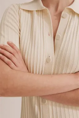 Country Road Button Through Knit Midi Dress Cream Size XXS / Au 4 for rent on The Volte - image 2