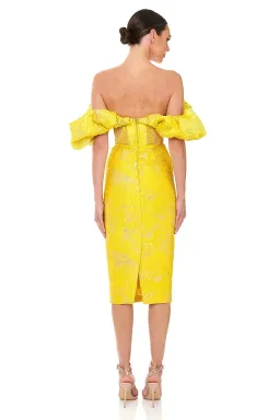 Eliya The Label Mayfair Midi Dress Yellow Size 12 for rent on The Volte - image 2