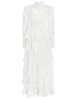Zimmermann Luminous Embroidered Gown Natural Size 2 for rent on The Volte - image 3