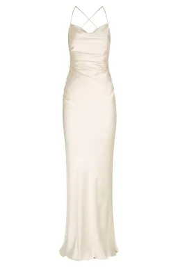 Shona Joy La Lune Lace Back Maxi Dress Cream Size 6 for rent on The Volte - image 6