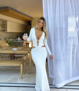 Arcina Ori Aston Maxi Dress White Size 6 for rent on The Volte - image 3