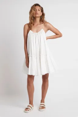 Aje Midsummer Swing Mini Dress Ivory Size 2 for rent on The Volte - image 2
