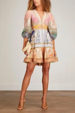Zimmermann Anneke Lantern Mini Dress Print  AU12 for rent on The Volte - image 4