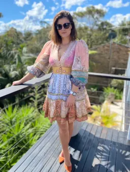 Zimmermann Anneke Lantern Mini Dress Print  AU12 for rent on The Volte - image 3