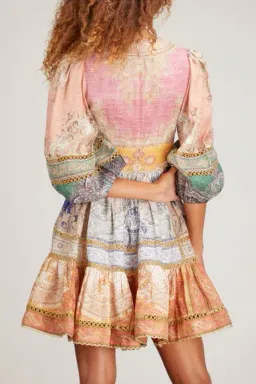 Zimmermann Anneke Lantern Mini Dress Print  AU12 for rent on The Volte - image 6