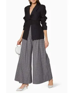 Acler Cunningham Pants Grey Check Print Size AU 6 for rent on The Volte - image 1