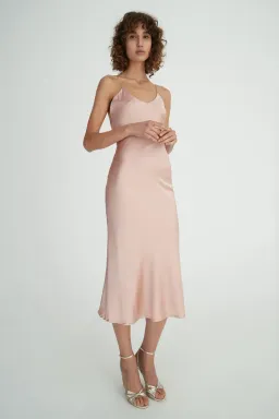 Hansen & Gretel Demi Silk Dress Pink Size L for rent on The Volte - image 1