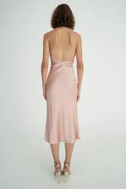 Hansen & Gretel Demi Silk Dress Pink Size L for rent on The Volte - image 4