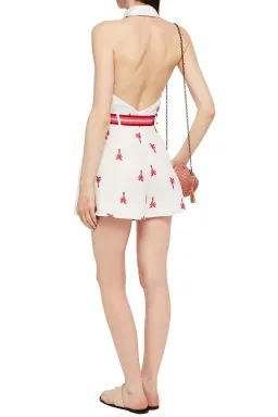 Zimmermann Fiesta Palm Halter Playsuit Pink Palm Size 2 / Au 12 for rent on The Volte - image 2