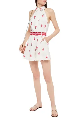 Zimmermann Fiesta Palm Halter Playsuit Pink Palm Size 2 / Au 12 for rent on The Volte - image 1