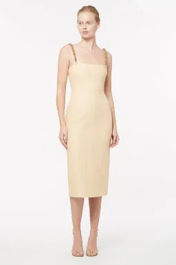 Manning Cartell Neo Classic Midi Dress with Chain Almond Size 10 for rent on The Volte - image 1