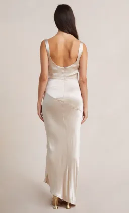 Bec and Bridge Moon Dance Cowl Dress Sand Beige Size 10 for rent on The Volte - image 3