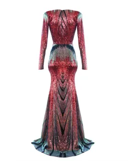 Meraki Phoenix Sequin Gown Size 8 for rent on The Volte - image 6