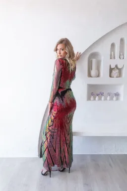 Meraki Phoenix Sequin Gown Size 8 for rent on The Volte - image 4