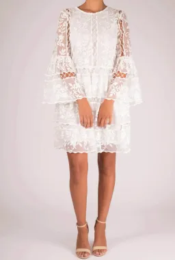 Thurley Flora Climber Dress in White Size 8  for rent on The Volte - image 1