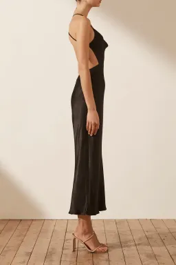 Shona Joy Thalia Bias Cut Out Midi in Black Size 8 for rent on The Volte - image 2