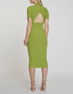 By Johnny Button Down Knit Midi Dress Green Size XS for rent on The Volte - image 3