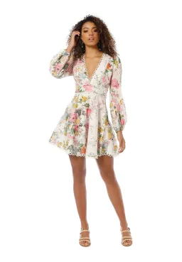 Zimmermann Heathers Flounce Mini Dress Garden Floral Size 2 / Au 12 for rent on The Volte - image 1