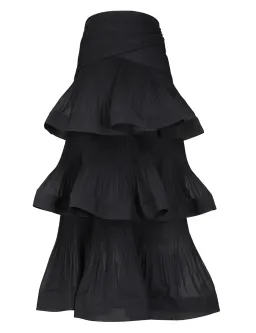 Zimmermann Pleated off The Shoulder Top and Midi Skirt Set Black suitable fit Size 10 for rent on The Volte - image 4