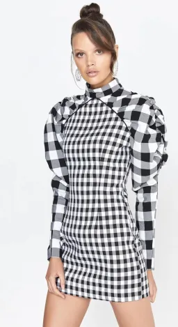 Mossman Cross Check Mini Dress Print Size 8 for rent on The Volte - image 3