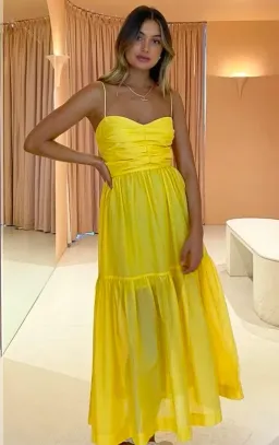 Bec & Bridge Papillon Dress In Honey Size 8  for rent on The Volte - image 2