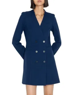 Cue Double Breasted Blazer Dress Navy Size 8  for rent on The Volte - image 2