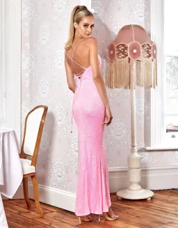 Bariano Dua Cowl Maxi Dress Pink Size XS / Au 6 for rent on The Volte - image 4