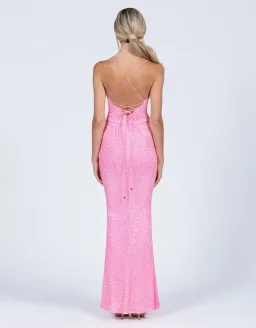 Bariano Dua Cowl Maxi Dress Pink Size XS / Au 6 for rent on The Volte - image 3