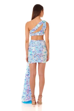 Eliya the Label Astrid Dress Blue Sequin Size M / Au 10 for rent on The Volte - image 3