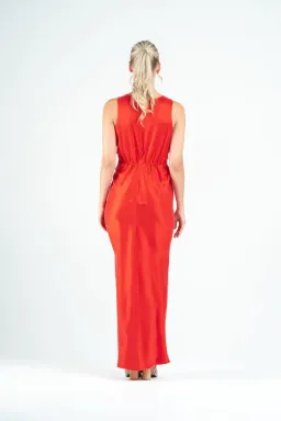 One Fell Swoop Gaia Maxi Dress Rosso Size 12 for rent on The Volte - image 3